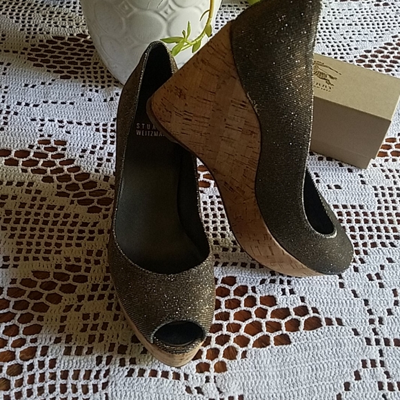Stuart Weitzman open toes platform size 7.5 - Picture 2 of 6
